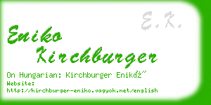 eniko kirchburger business card